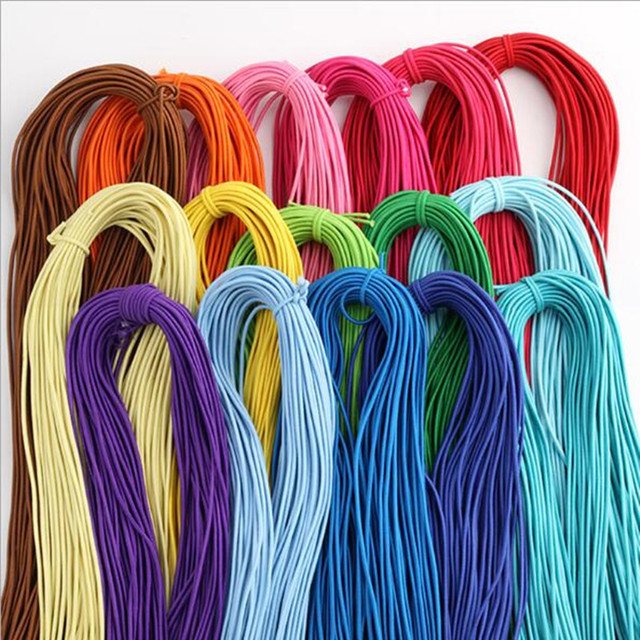 5 Yards 2mm Colorful Round Hair Elastic Rope High-Quantity Elastic